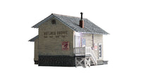 Woodland Scenics BR4958 Carver's Butcher Shoppe, N scale side and entry porch.