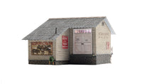 Woodland Scenics BR4958 Carver's Butcher Shoppe, rear loading-dock detail.