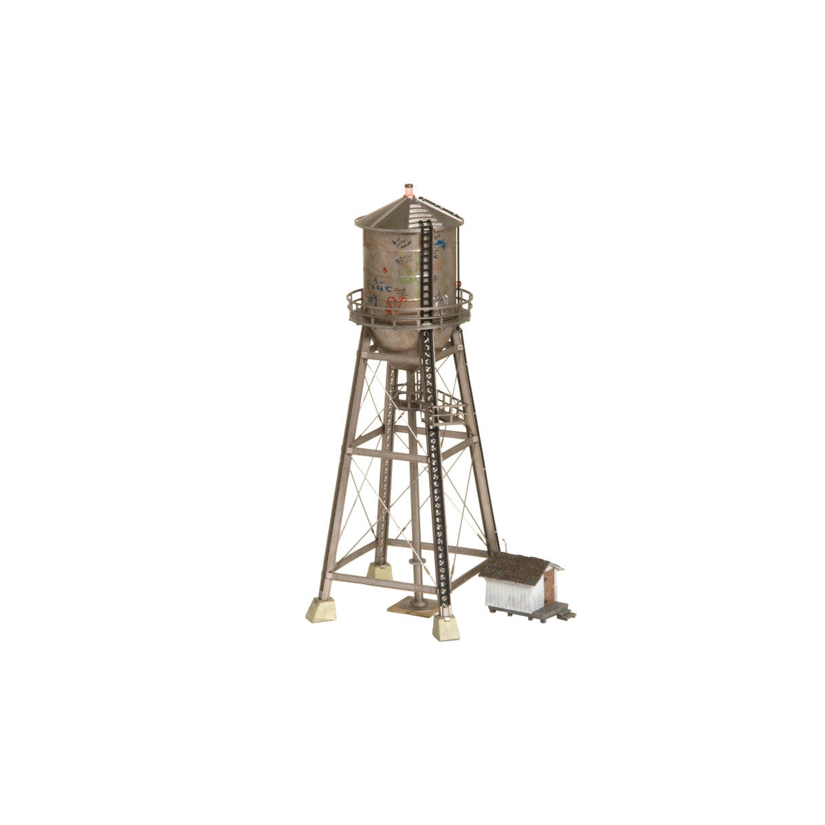 Woodland Scenics BR5866 actual O scale rustic water tower and pump house view 1