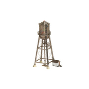 Woodland Scenics BR5866 actual O scale rustic water tower and pump house view 1