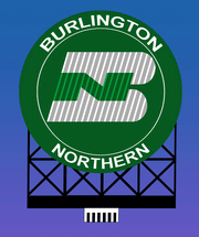 Miller Engineering Burlington Northern Sign (Lg) — exact product view
