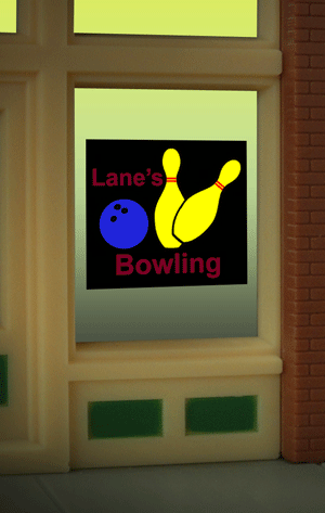 Miller Engineering Bowling Window Sign — exact product reference
