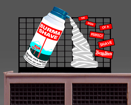Miller Engineering Burma Shave Sign (Lg) — exact product view
