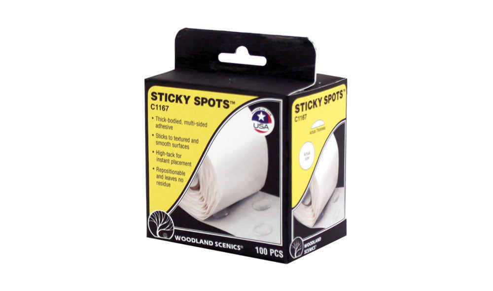 Woodland Scenics C1167 Sticky Spots, retail package