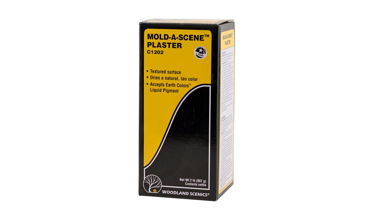 Woodland Scenics C1202 Mold-A-Scene Plaster in its labeled 2 lb package.