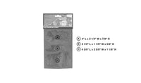 C1234 manufacturer diagram identifying the dimensions of all three rock cavities
