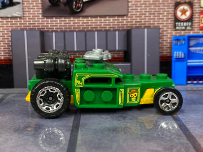 Loose Hot Wheels - Brick and Motor - Green and Yellow