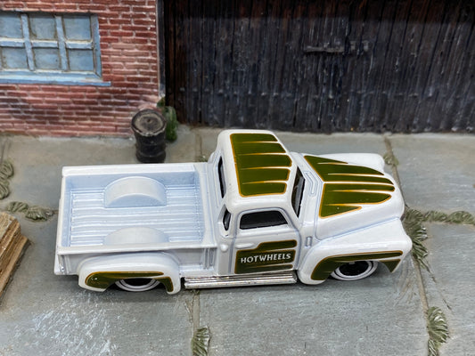 Loose Hot Wheels - 1952 Chevy Pick Up Truck - White and Green Hot Wheels