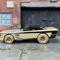 Loose Hot Wheels - Small Bloc Pine Wood Derby - Pine and Black