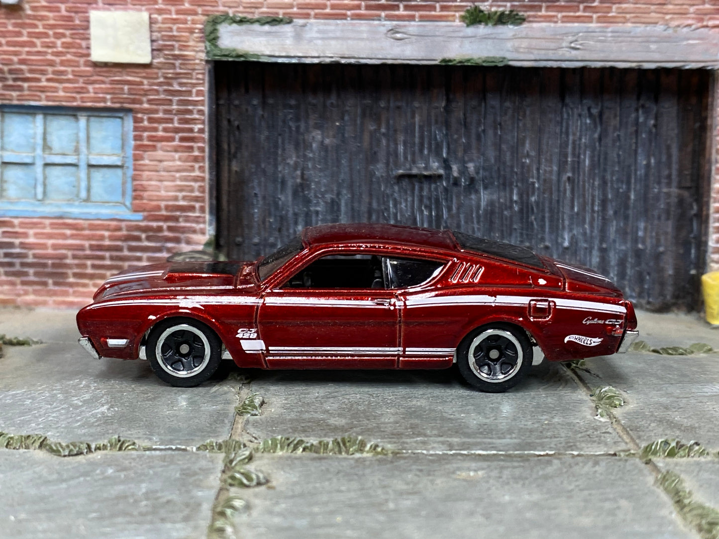 Loose Hot Wheels - 1969 Mercury Cyclone - Dark Red and White