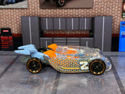 Loose Hot Wheels - Pedal De Metal - Silver and Orange