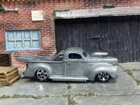Representative assembled 1940 Ford Drag Truck donor with hood scoop and original wheels