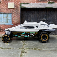 Loose Hot Wheels - "Dune it up" Dune Buggy Sand Rail - White, Black and Green