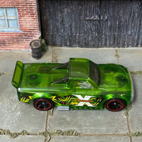 Loose Hot Wheels - Draftnator Race Truck - Transparent Green