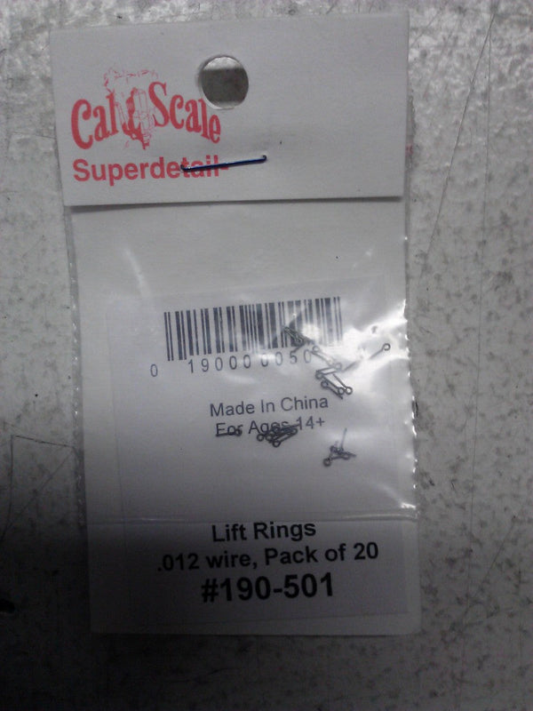 Cal Scale 190-501 HO Lift Rings .012" Wire (Pack of 20) product image