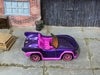 Loose Hot Wheels - Monster High Goul Mobile - Dark Purple and Pink Spider Web