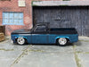 Custom Hot Wheels - 1983 Chevy Silverado - Custom Painted Black and Blue Galaxy Chameleon - Chrome Rally Wheels - Rubber Tires