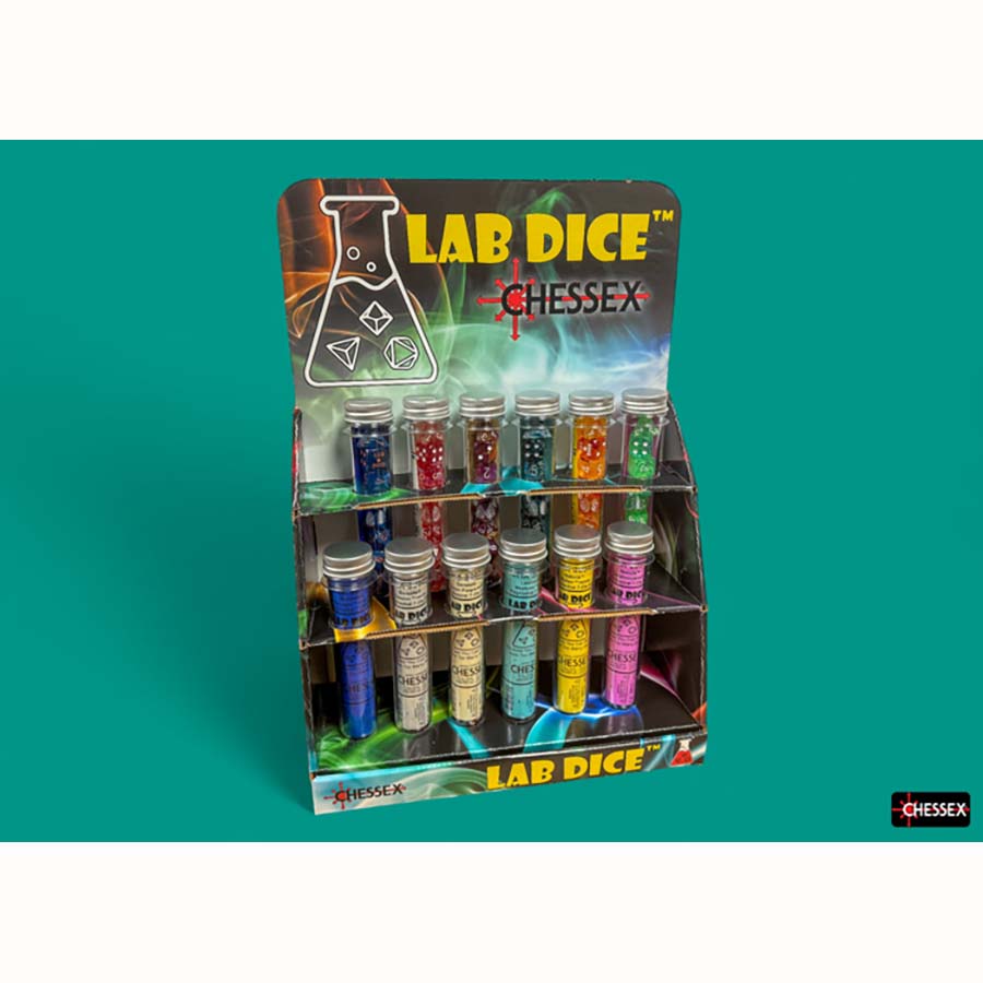 Chessex Lab Dice Series 9 Sampler - 18 Sets with Display - product view 1