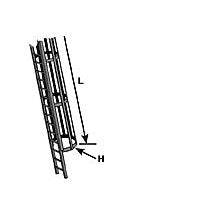 Plastruct HO gauge Polystyrene Ladder with Safety Cage 27/64" Diam. 4-7/8" Length (1 per pack) — exact product reference