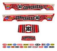 Copperhead – Crimson & Cream – one complete 1955 gasser decal set