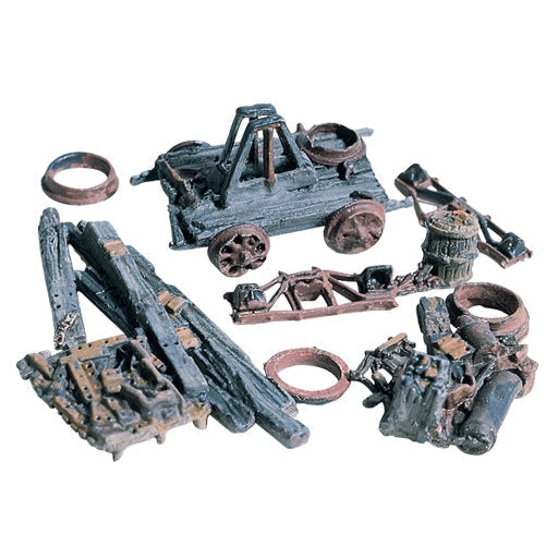 Woodland Scenics D202 actual painted HO trackside junk examples; painting required