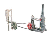 Woodland Scenics D229 HO Steam Engine and Hammer Mill Kit assembled painted example
