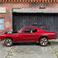 Loose Hot Wheels - 1970 Chevy Chevelle SS - Red and Silver