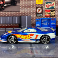 Loose Hot Wheels - 1992 Chevy Camaro Race Car (1995) - Blue and White Hot Wheels