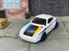 Custom Hot Wheels - 1996 Porsche Carrera - White, Yellow, Blue and Black - Blue Mag Wheels - Rubber Tires