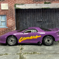 Loose Hot Wheels 1992 - Chevrolet Camaro Z-28 Stock Car - Purple
