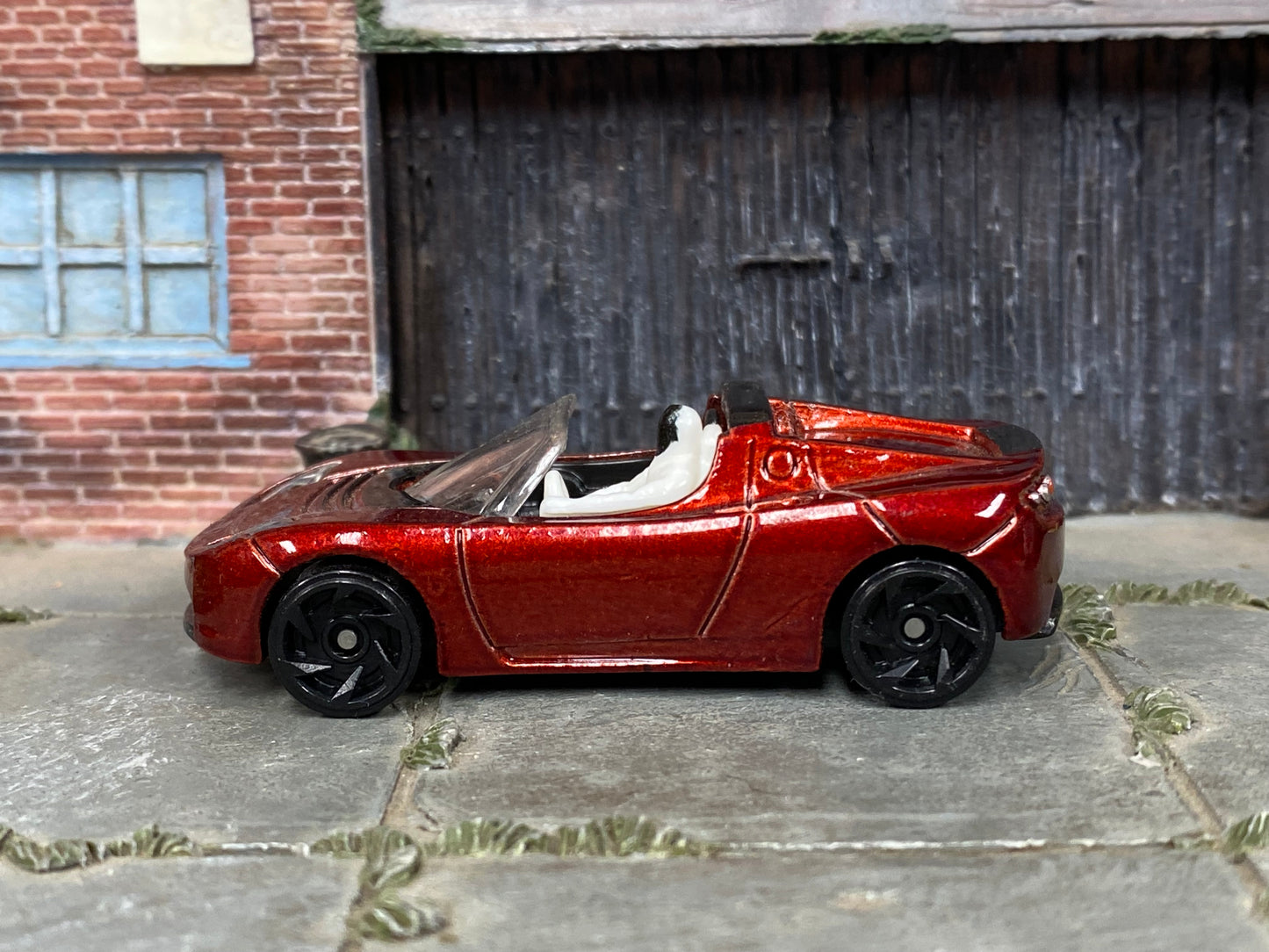 Loose Hot Wheels - 2008 Tesla Roadster - Dark Red