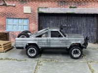 Assembled unpainted 1973 Jeep J10 DIY kit, side view