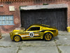 Custom Hot Wheels - 1967 Ford Mustang Shelby GT 500 - Gold Ultra Hot - Gold 5 Spoke Wheels - Rubber Tires