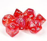 Chessex Borealis Passion/White Luminary Lab Dice Set 30070 – product view 2