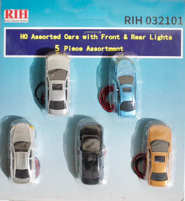 Rock Island Hobby HO 032101 Cars with Front & Rear Lights — exact product view