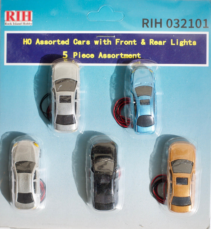 Rock Island Hobby HO 032101 Cars with Front & Rear Lights — exact product view