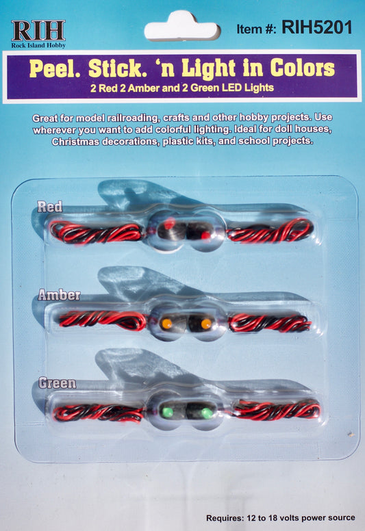 Rock Island Hobby RIH5201 Peel, Stick, n Light in Colors — exact product view
