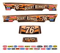 Desert Runner – Black & Copper – one complete 1955 gasser decal set