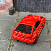 Custom Hot Wheels - 1985 Honda CRX - Red and Black - Red Mag Wheels - Rubber Tires