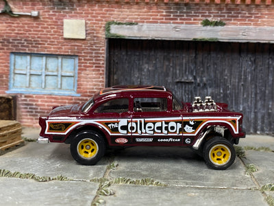 Custom Hot Wheels - 1955 Chevy Gasser - Dark Red 