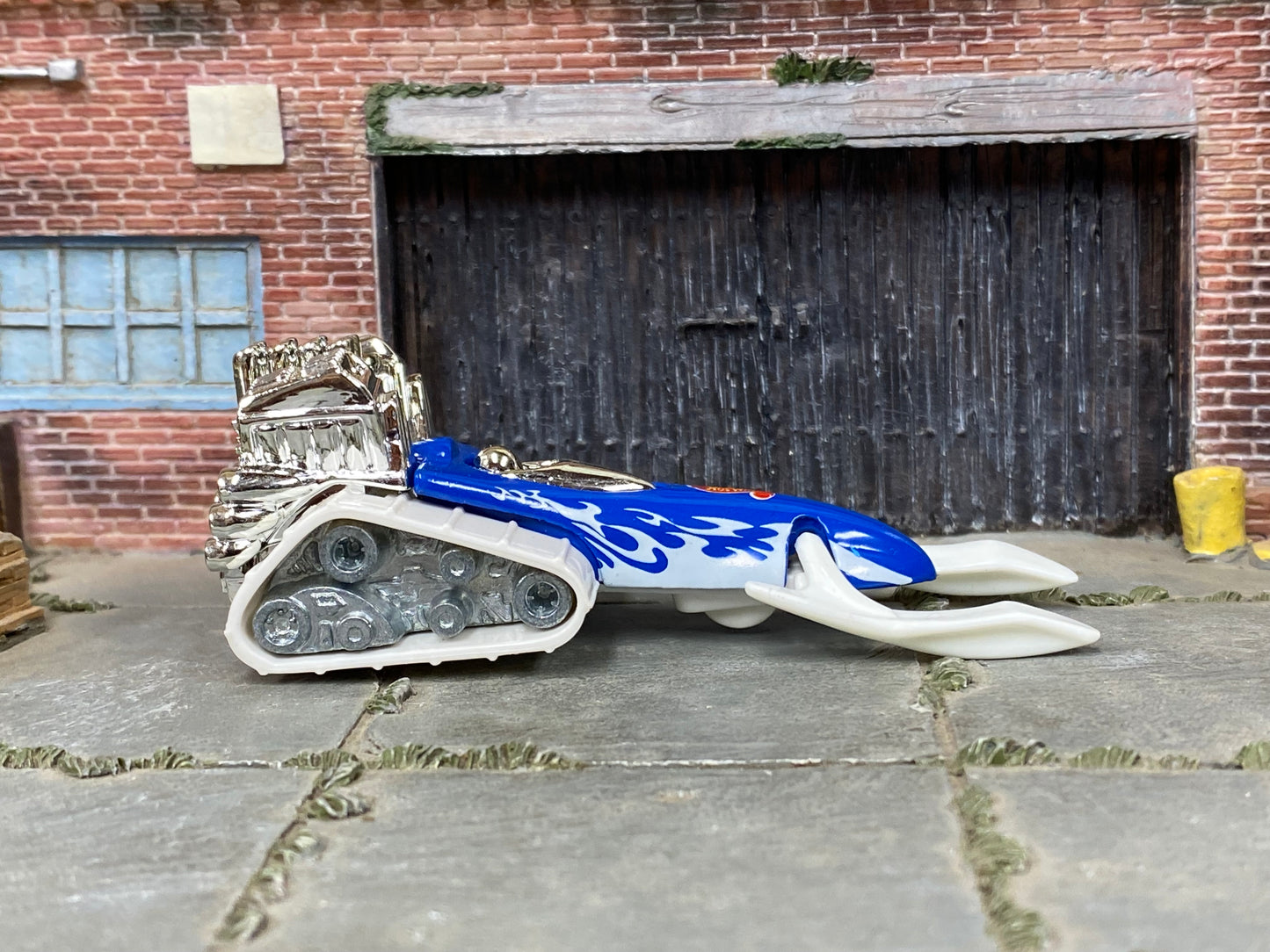 Loose Hot Wheels - Big Chill Snowmobile - Blue and White