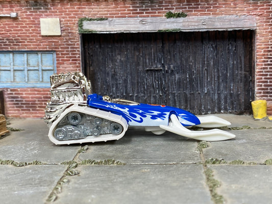 Loose Hot Wheels - Big Chill Snowmobile - Blue and White