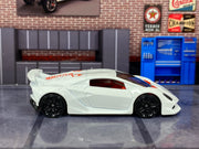 Loose Hot Wheels - Lamborghini Sesto Elemento - White and Red