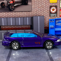 Loose Hot Wheels - 1996 Ford Mustang GT Convertible - Purple and Blue