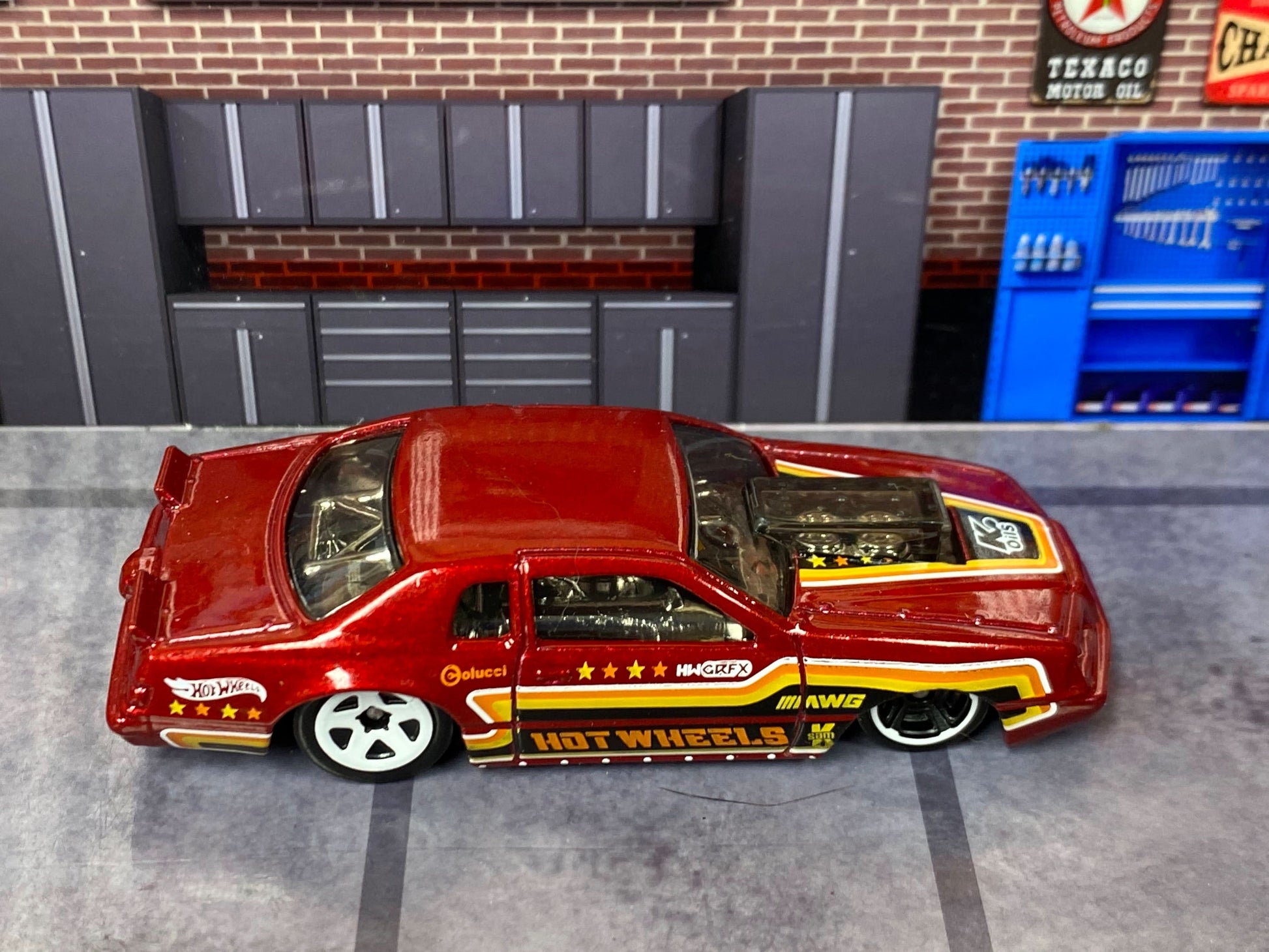 Loose Hot Wheels - 1986 Ford Thunderbird Pro Street T-Bird - Dark Red