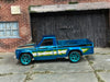 Custom Hot Wheels - Mazda REPU Mini Truck - Blue and Black Ultra Hot - Blue 6 Spoke Wheels - Rubber Tires