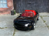 Custom Hot Wheels - 1991 Mazda MX-5 Miata - Red and Black - Chrome 4 Spoke Wheels - Rubber Tires
