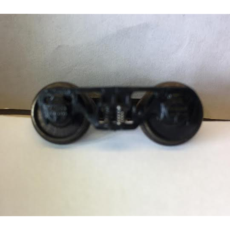 EB Products 325B Black Bettendorf Trucks with Brass Wheels – HO, Pair– product image
