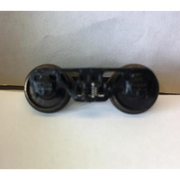 EB Products 325B Black Bettendorf Trucks with Brass Wheels – HO, Pair– product image 1