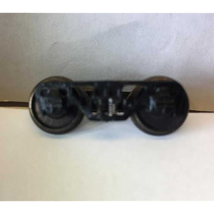 EB Products 325B Black Bettendorf Trucks with Brass Wheels – HO, Pair